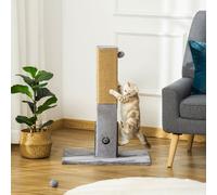 PawHut Cat Scratching Post 79cm Tall Scratcher Climber Cat Tree Activity Centre Grey