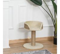 Pawhut Cat Scratching Post Activity Centre For Kitten Under 4Kg Beige
