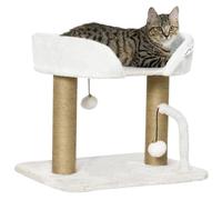 PawHut Cat Scratching Post Cat Tree Tower With Bed for Indoor Cats Scr