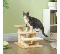PawHut Cat Steps 3 Stairs Deluxe Pet Portable Easy Climb Assistance Lightweight