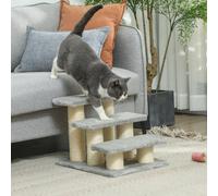 PawHut Cat Steps 3 Stairs Deluxe Pet Portable Easy Climb Assistance Lightweight