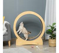 Cat Treadmill, Wooden Cat Running Wheel with Brake, Cat Exercise Wheel