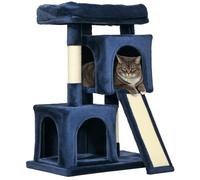 PawHut Cat Tree 83cm Indoor Cat Scratching Post Kitten Tower, Navy Blue
