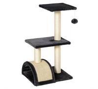 Cat Tree Activity Center Scratching Posts Sisal Arc Hanging Ball Grey Pawhut