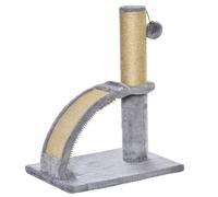 PawHut Cat Tree Activity Center With Scratching Massage Board And Hanging Ball, Grey