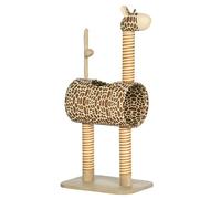 PawHut Cat Tree Cute Giraffe Kitten Play Tower w/ Scratching Posts - Tunnel - Ball | TJ Hughes