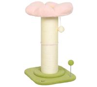 PawHut Cat Tree, Flower Cat Scratching Post with Thick Sisal Post, Dangling & Spring Balls, Bed, Kitty Activity Centre