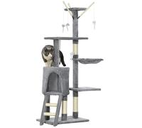 PawHut Cat Tree for Indoor Cats 135cm Kitten Tower Scratching Post Kit