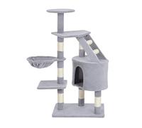 PawHut Cat Tree for Indoor Cats Climb Activity Center Play House 125cm Grey