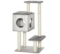 PawHut Cat Tree for Indoor Large Cats 113cm Tower with Jute Scratching Post