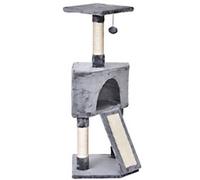 PawHut Cat Tree Grey 400 mm x 400 mm x 980 mm