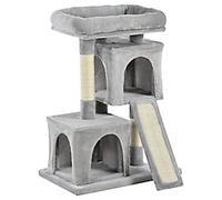 PawHut Cat Tree Light Grey 390 mm x 590 mm x 830 mm