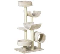 PawHut Cat Tree Beige 400 mm x 500 mm x 1050 mm