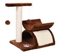 PawHut Cat Tree Brown 300 mm x 400 mm x 430 mm