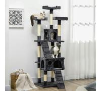 PawHut Cat Tree Scratcher Activity Centre, Condo Scratching Post Toy Bed