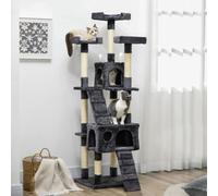 PawHut Cat Tree Scratcher Activity Centre - Condo Scratching Post Toy Bed | TJ Hughes