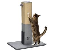 PawHut Cat Scratching Post 79cm Tall Scratcher Climber Cat Tree Activity Centre Grey | TJ Hughes