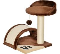 PawHut Cat Tree Scratching Scratcher Post Kitten Activity Centre Brown