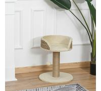 PawHut Cat Tree with Scratch Post, Cream