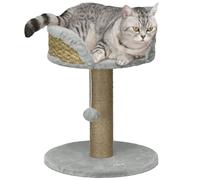 PawHut Cat Tree Tower Activity Centre with Scratching Posts - Grey | TJ Hughes White