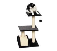 PawHut Cat Tree Tower Indoor Cats, Sisal Scratching Post, Smoky Grey
