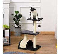 Pawhut Cat Tree Tower With Sisal Scratch Post, Arc Perch, 72Cm, Smoky Grey