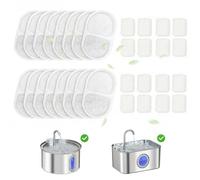 PawHut Cat Water Fountain Filters 16 Pcs Activated Carbon for 3.2L/2.5L