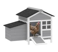 PawHut Chicken Coop Compact Wooden Hen House Nesting Box for 1-2 Chickens