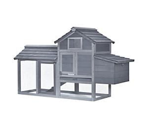 PawHut Chicken Coop Grey 540 mm x 1505 mm x 870 mm