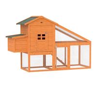 PawHut Chicken Coop with Run Outdoor Hen House for 1-2 Hens 179x67x115cm