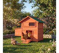 Pawhut Chicken Coop, Wooden Hen House With Nesting Box, Pull-Out Tray