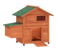 PawHut Chicken Coop, Wooden Hen House with Nesting Box, Pull-Out Tray, Sliding Window, Waterproof Roof, Perches and Ramp
