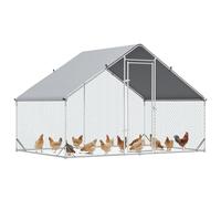 PawHut Chicken Run Galvanised Heavy Duty Walk-in Chicken Coop 3x2x2m