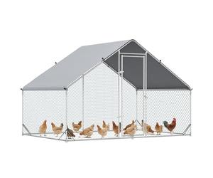 PawHut Chicken Run Galvanised Heavy Duty Walk-in Chicken Coop 3x2x2m
