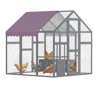 PawHut Chicken Run Large Wooden Walk In Chicken Coop 1.7 x 1.8 x 1.8 m
