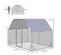PawHut Chicken Run with Roof