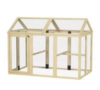 PawHut Chicken Run - Wooden Chicken Coop w/ Combinable Design - Natural wood finish | TJ Hughes