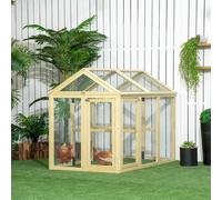PawHut Chicken Run - Wooden Chicken Coop w/ Combinable Design - Natural wood finish | TJ Hughes