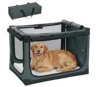 PawHut Collapsible Dog Crate for Large Dogs, 90 x 64 x 64 cm, Army Green