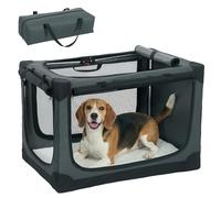 PawHut Collapsible Dog Crate for Medium Dogs, 76 x 54 x 54 cm, Army Green