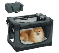 PawHut Collapsible Dog Crate for Toy Dogs, 60 x 42 x 43 cm, Army Green