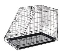 PawHut Collapsible Dog Travel Cage - Trapeze Shape, 93cm