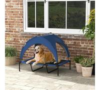 PawHut Cooling Raised Dog Bed w/ Breathable Mesh, for Dogs - Blue - Oxford, Steel, Breathable Mesh, Polyester - 1