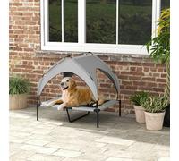 PawHut Cooling Raised Dog Bed w/ Breathable Mesh, for Dogs - Light Grey - Oxford, Steel, Breathable Mesh, Polyester - 1