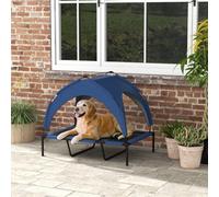 Pawhut Cooling Raised Dog Bed W/ Breathable Mesh, For L Dogs - Dark Blue