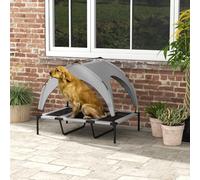 PawHut Cooling Raised Dog Bed for L Dogs - Light Grey, Grey