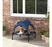 PawHut Cooling Raised Dog Bed w/ Breathable Mesh - for S - M Dogs - Dark Blue | TJ Hughes