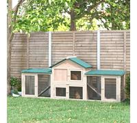 PawHut Deluxe Rabbit Hutch Outdoor