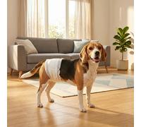 PawHut Disposable Dog Diapers Dog Nappies 48 Count - Male - L