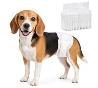 PawHut Disposable Dog Diapers Male Absorbent Dog Nappies L 62-80 cm